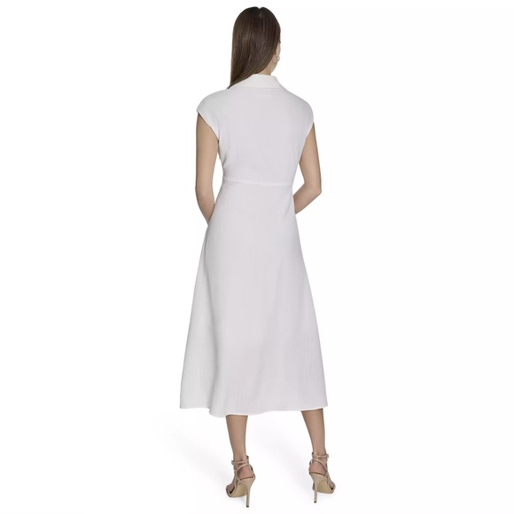 Harper Rose Collared Midi Dress in White Size 10 - Picture 2 of 4